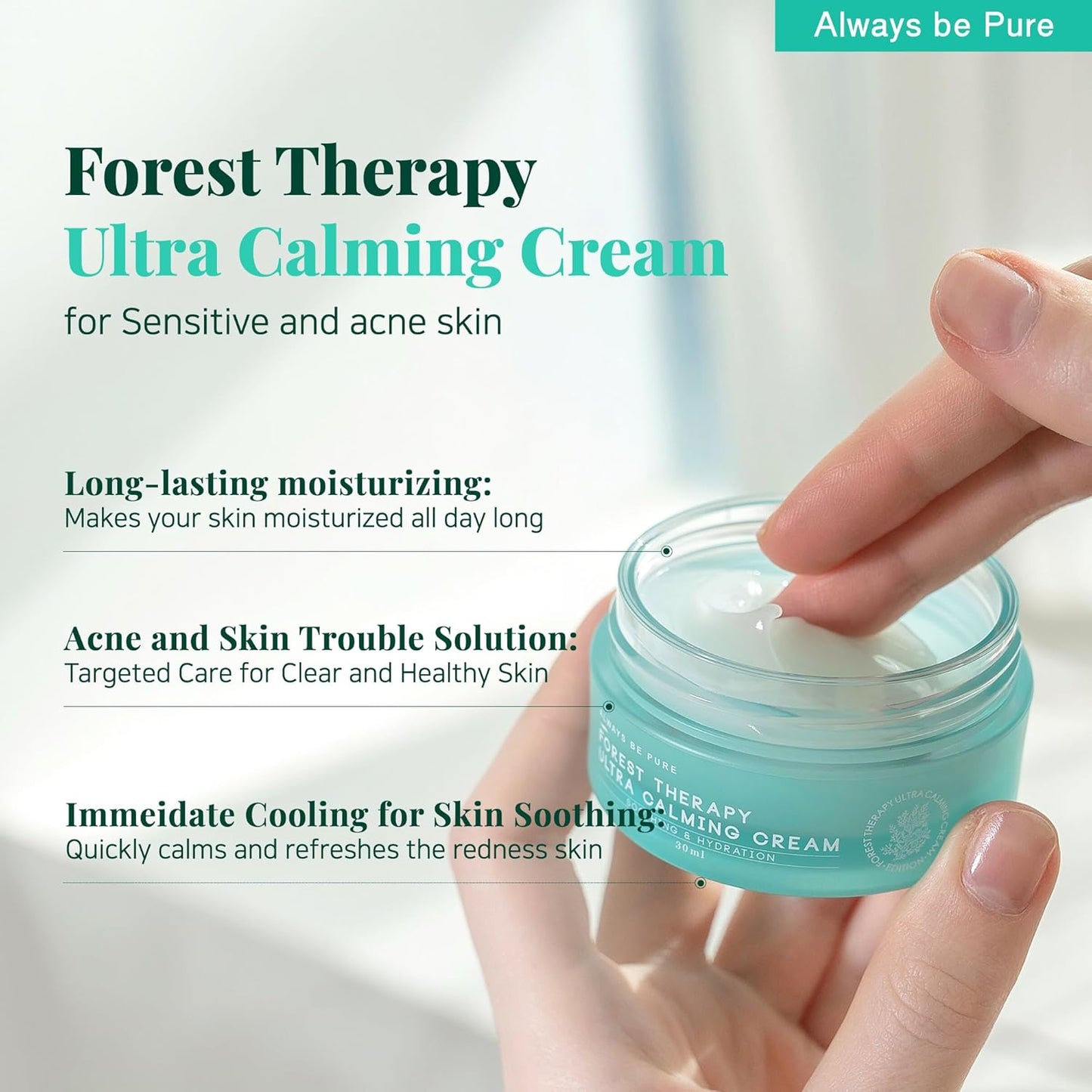 [Always Be Pure] Forest Therapy Ultra Calming Cream, K-beauty, Skin care