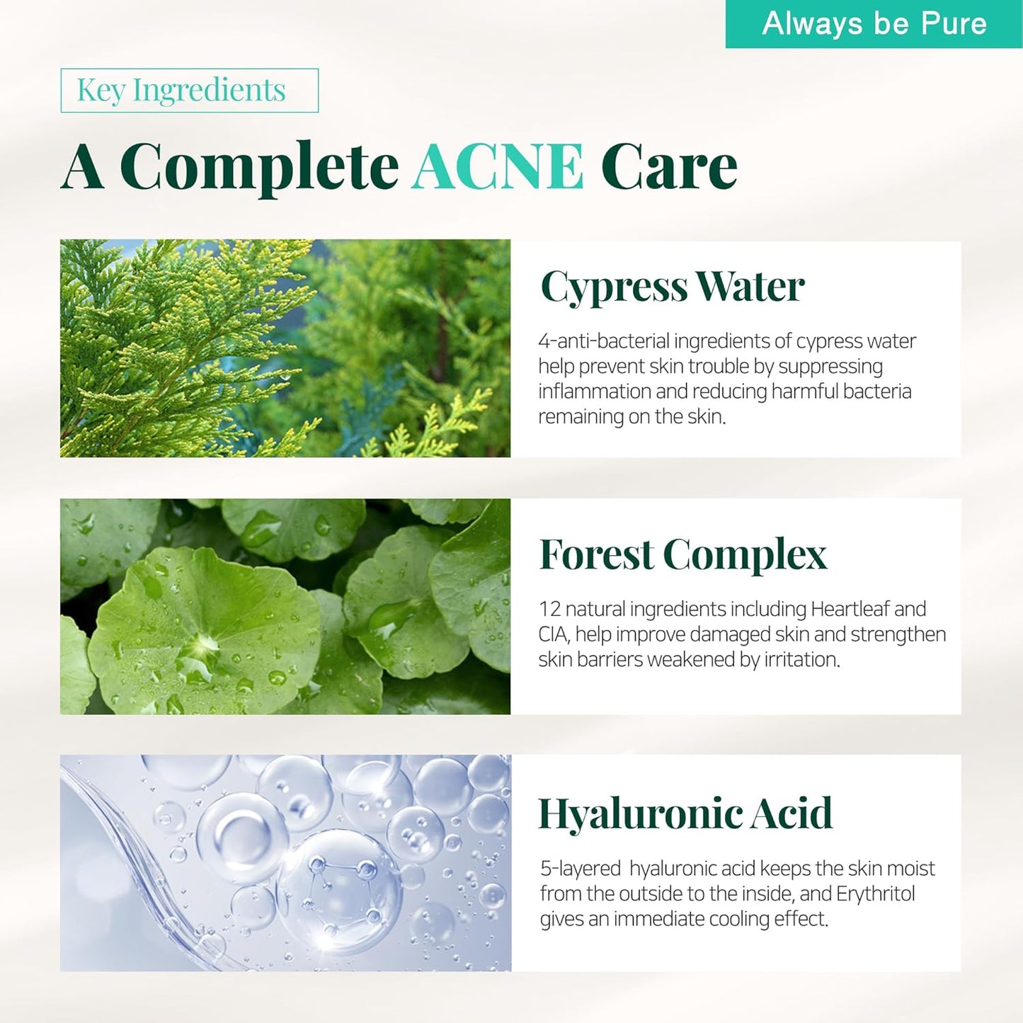 [Always Be Pure] Forest Therapy Ultra Calming Cream, K-beauty, Skin care
