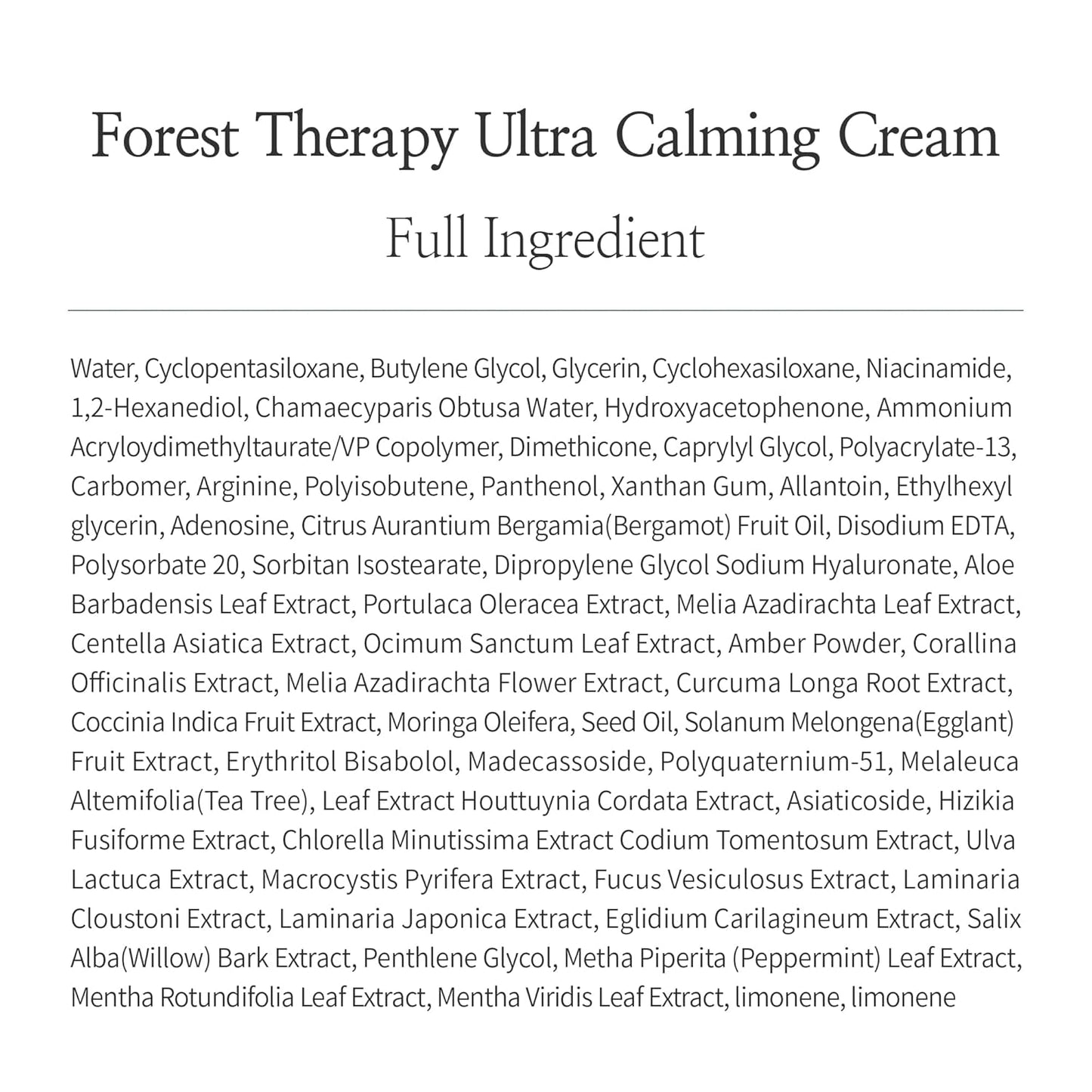 [Always Be Pure] Forest Therapy Ultra Calming Cream, K-beauty, Skin care
