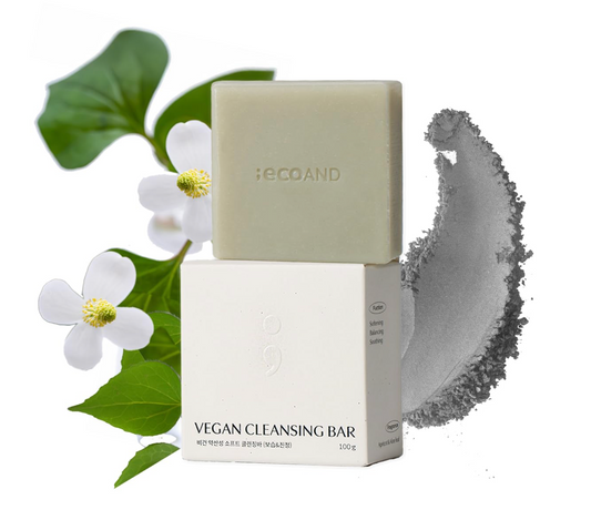 [ECO AND] Vegan pH Soft Bar Soap with Deep Cleansing Natural Herbal Ingredients, Face and Body Wash, Low pH Balance, 3.5 oz
