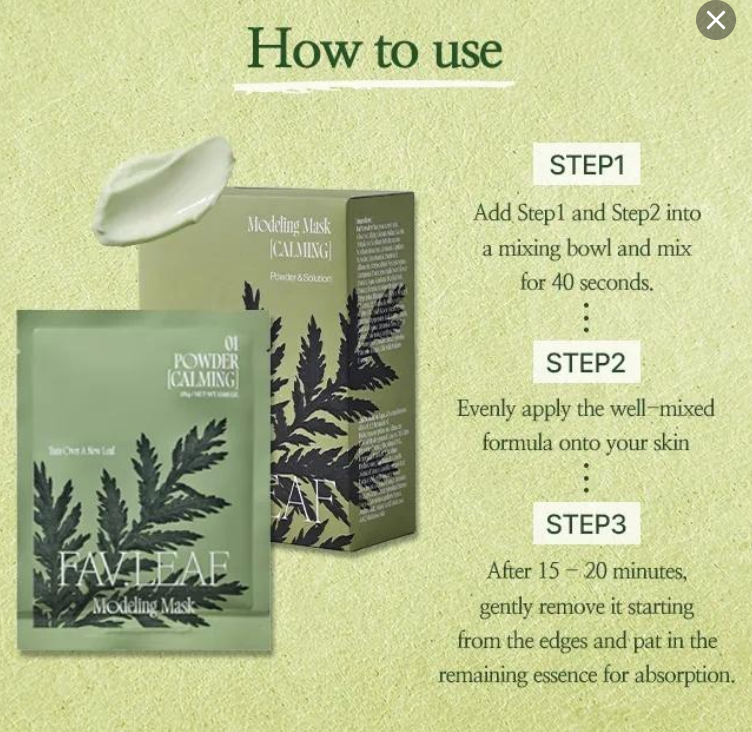 Fav.Leaf Calming Modeling Mask