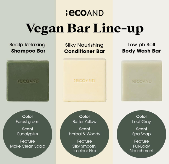 [ECOAND]Vegan Shampoo bar& Conditioner bar set