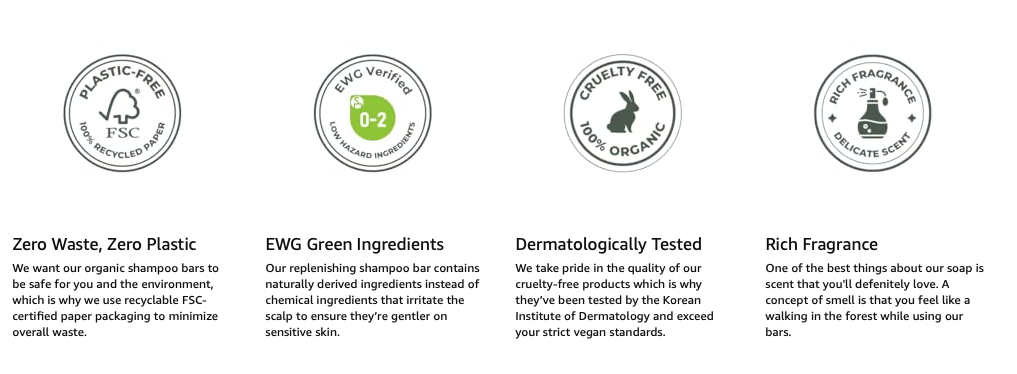 [ECOAND]Vegan Shampoo bar& Conditioner bar set