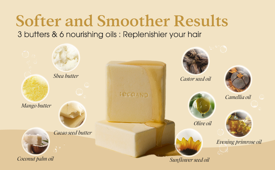 [ECOAND]Vegan Shampoo bar& Conditioner bar set