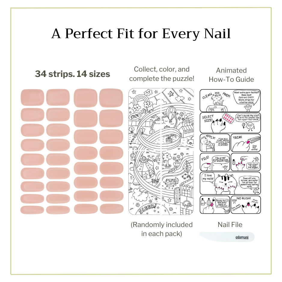 [Edamani] Pre-Cured Gel Polish nail sticker-Ballet