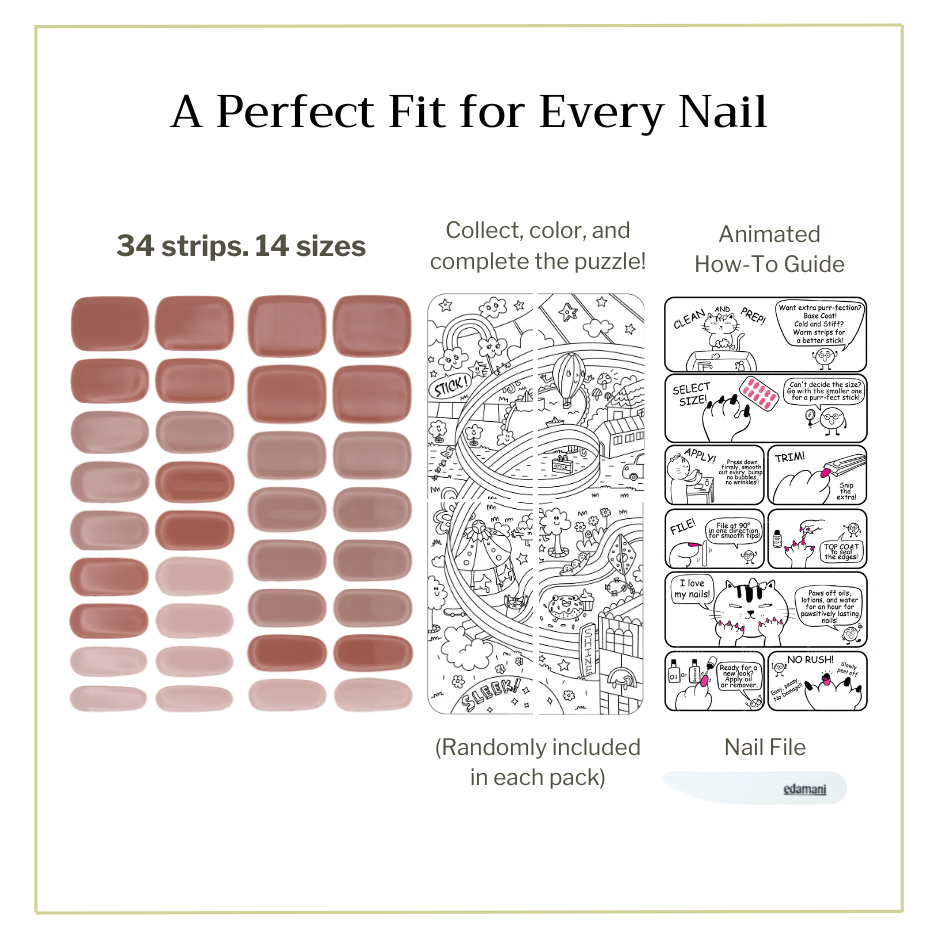 [Edamani] Pre-Cured Gel Polish nail sticker-Barcelona