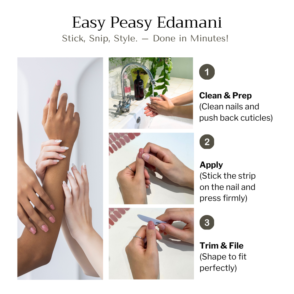 [Edamani] Pre-Cured Gel Polish nail sticker-Barcelona